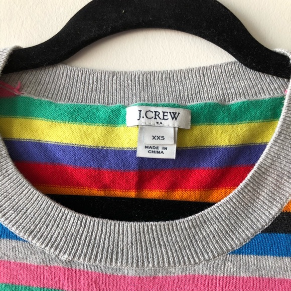 Multicolour knit scoop sweater tee - Picture 3 of 9